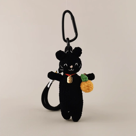 Handmade Nero Cat Plush Doll: Elevate Your Collection with Sophisticated Style!