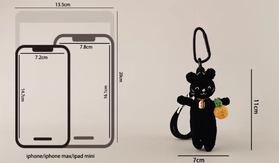 Handmade Nero Cat Plush Doll: Elevate Your Collection with Sophisticated Style!