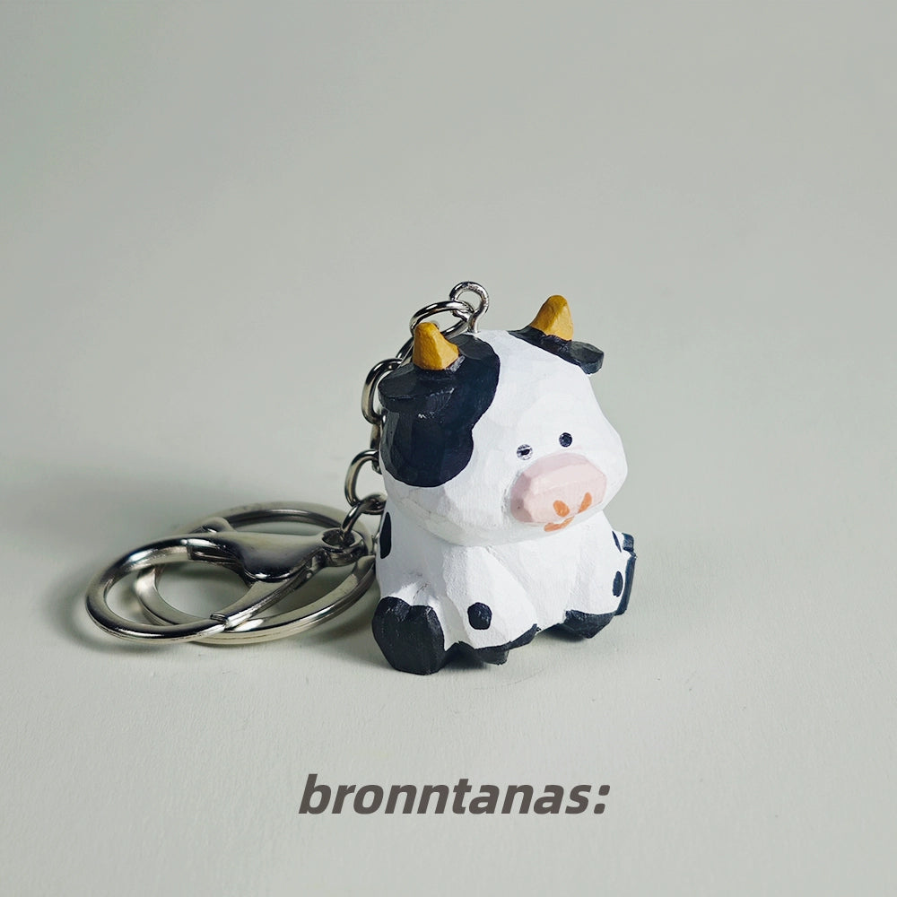 Cow Wooden keychain