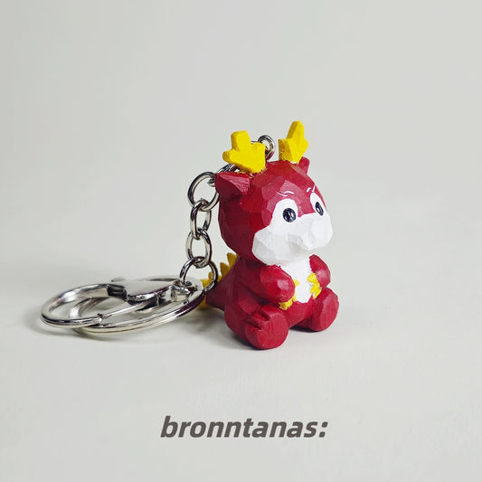 Dragon Wooden keychain