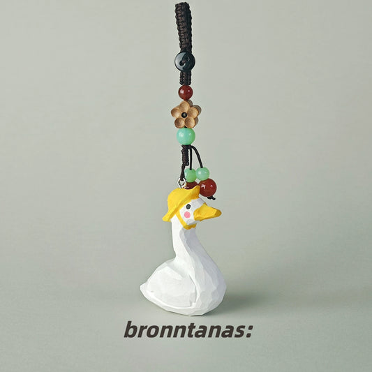 Duck Wooden keychain