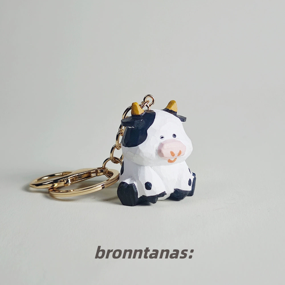 Cow Wooden keychain