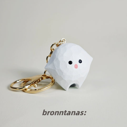 Ghost Wooden keychain