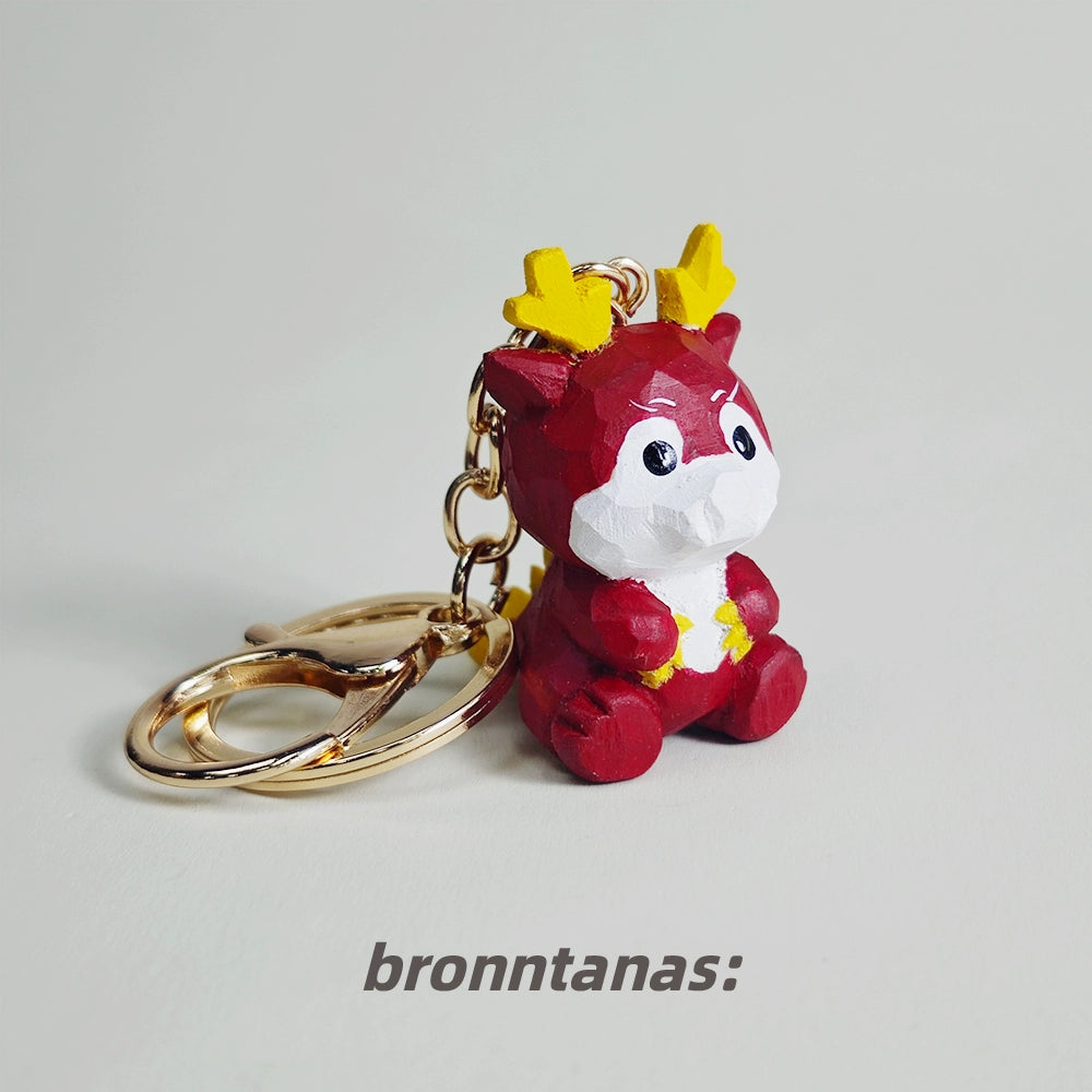 Dragon Wooden keychain