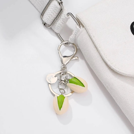 Pistachio Metal Keychain: Fun & Handmade Accessory for Your Keys!