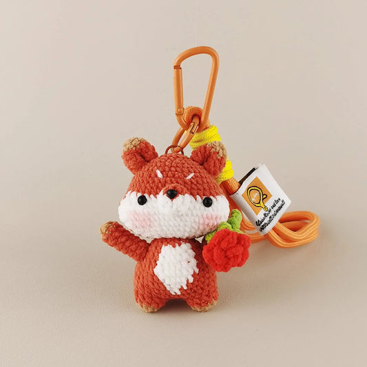 Handmade Prince Fox Plush Doll - Whimsical & Regal Companion