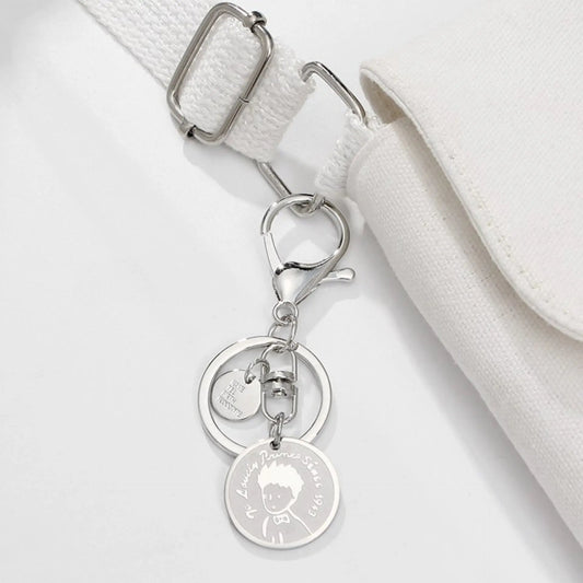 Handmade Prince & Princess Metal Keychain: A Romantic Touch for Your Keys