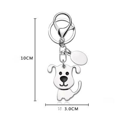 Handmade Retriever Dog Metal Keychain: Loyal Companion for Keys