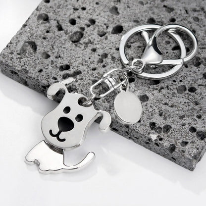 Handmade Retriever Dog Metal Keychain: Loyal Companion for Keys