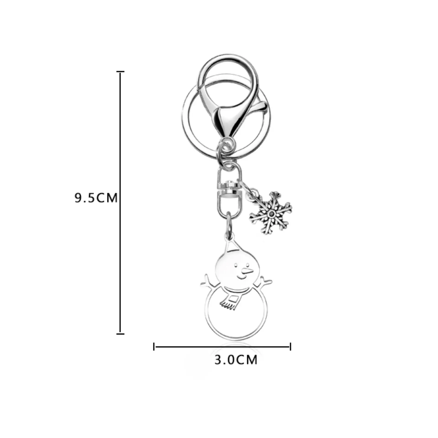 Winter Wonderland Snowman Metal Keychain - Handmade Cheer for Your Bag!