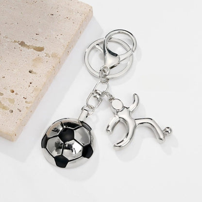 Handmade Kicker Soccer Metal Keychain - Score a Goal!