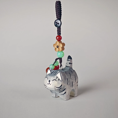 Stripe cat Keychain - REVEALME