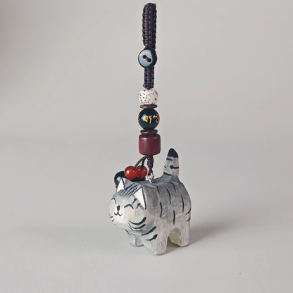 Stripe cat Keychain - REVEALME