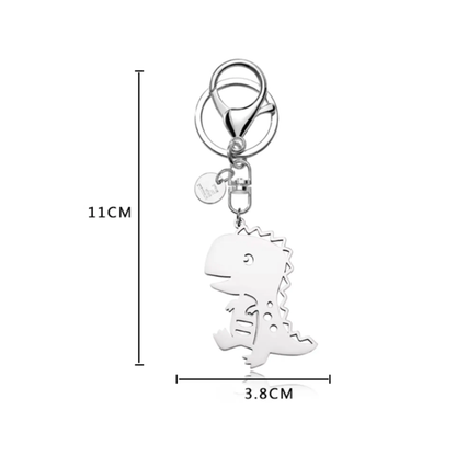 Handmade Dinosaur Rex Metal Keychain - Carry Prehistoric Power On-the-Go!