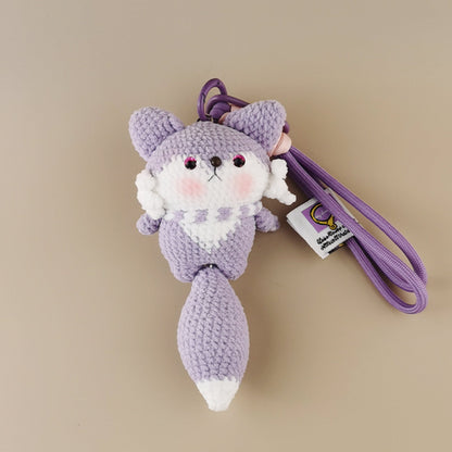 Handmade Bib Fox Plush Doll: Cute Collection Companion for Animal Lovers