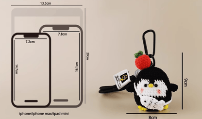 Handmade Bib Penguin Plush Doll - Your Playful Companion for Cuddles!