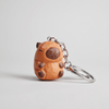 Earthy Wood Capybara Keychain - Playful & Elegant