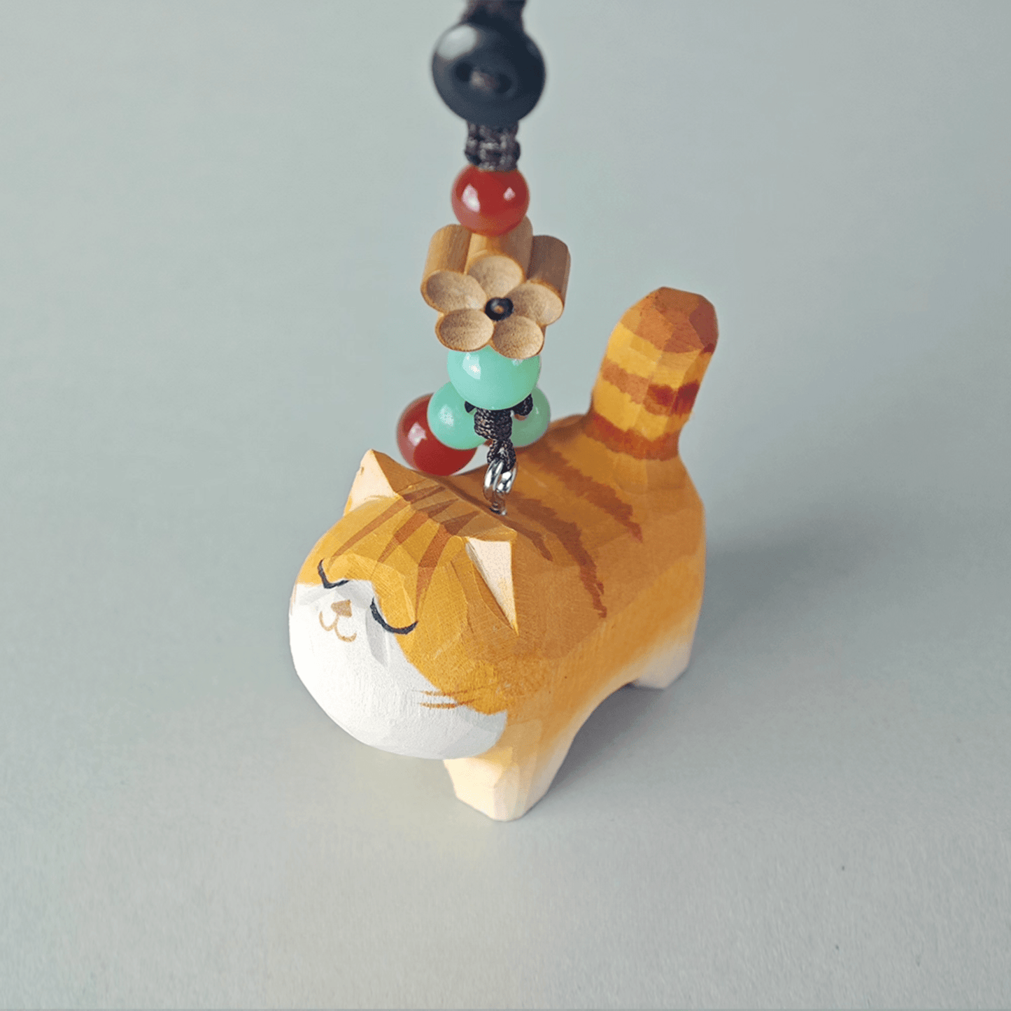 Cat Keychain | Wood Carving Keychain | Animal Keyring | Wood Keychain | Cute Gift | Nature Lover Gift - REVEALME