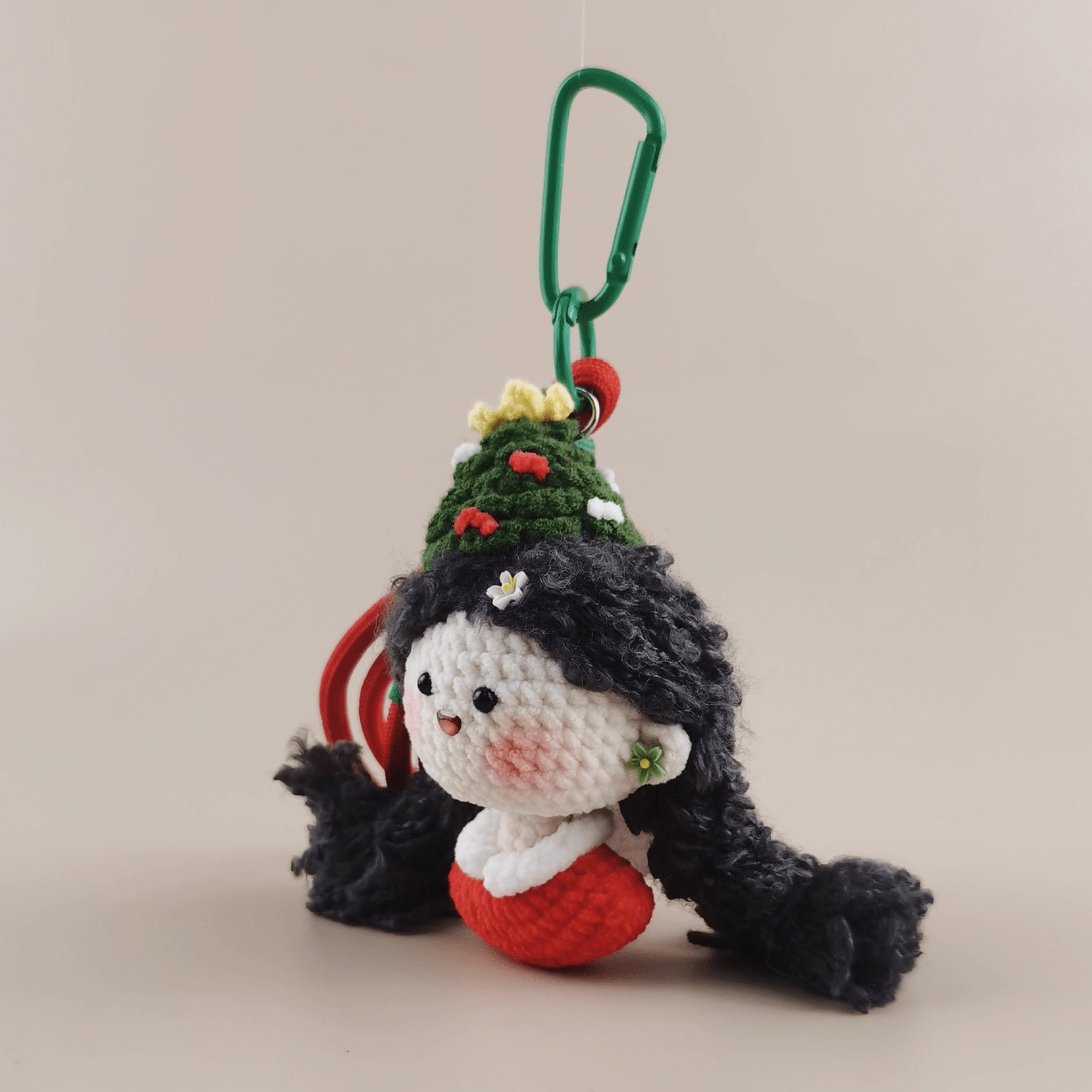 Christmas Girl Plush Doll - Festive Outfit, Soft Material