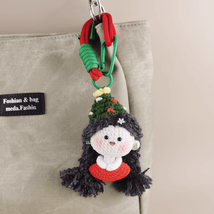Christmas Girl Plush Doll - Festive Outfit, Soft Material