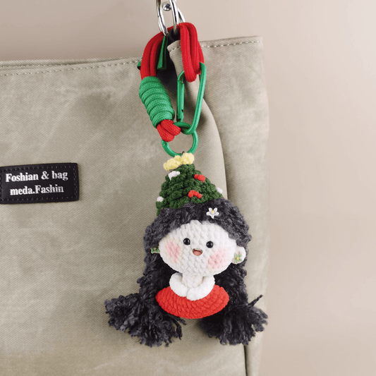 Christmas Girl Plush Doll - Festive Outfit, Soft Material