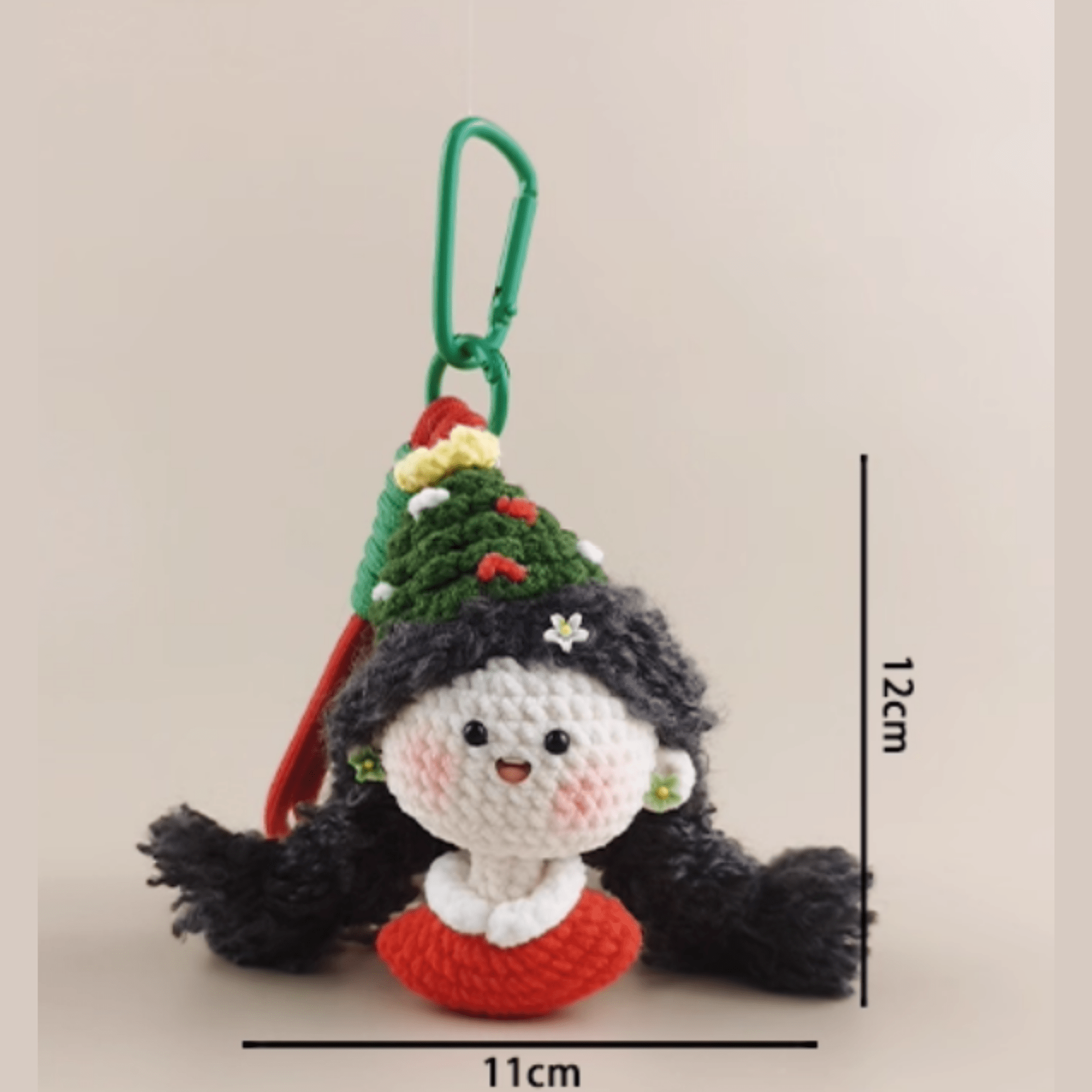 Christmas Girl Plush Doll - Festive Outfit, Soft Material