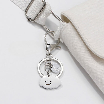 Dreamy Cloud Metal Keychain - Sky-inspired whimsical accessory