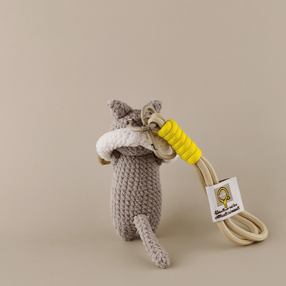Handmade Commuter Cat Plush Doll: Your Daily Grind BFF
