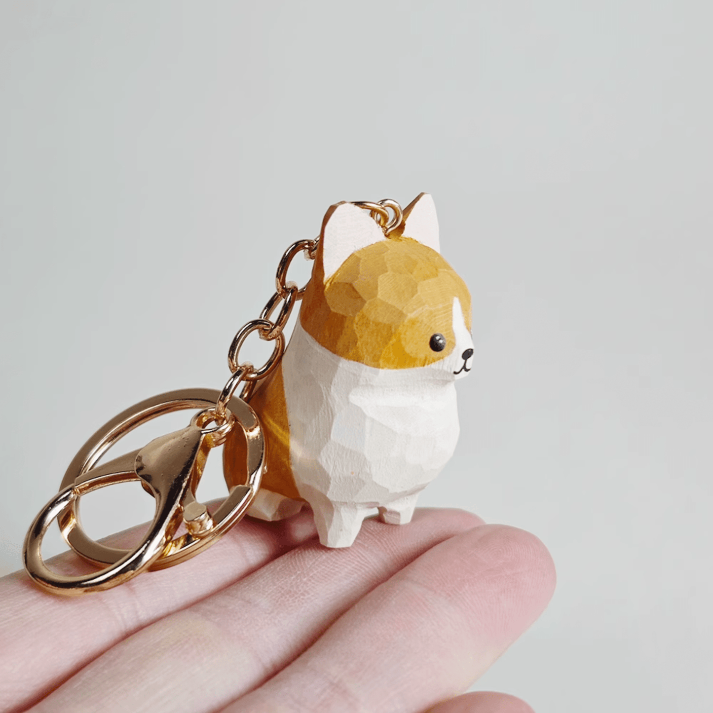 Corgi Wooden keychain - REVEALME