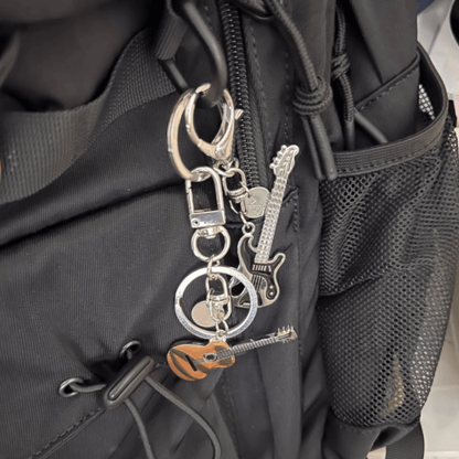 Music Lover's Guitar Metal Keychain - Durable & Stylish Accessory!