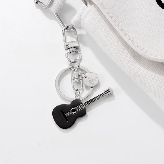 Music Lover's Guitar Metal Keychain - Durable & Stylish Accessory!
