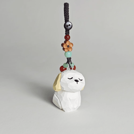 Milky dog Wooden keychain - REVEALME