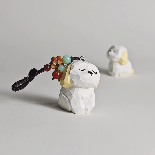 Milky dog Wooden keychain - REVEALME