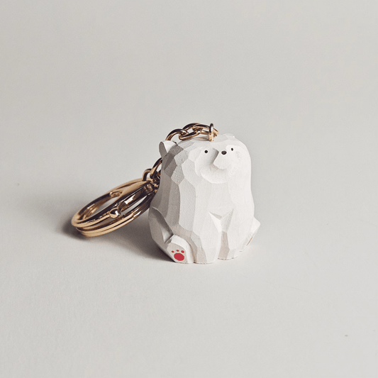 Polar bear Wooden keychain - REVEALME