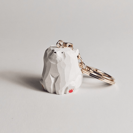 Polar bear Wooden keychain - REVEALME