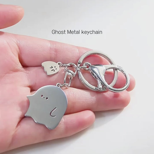 Artisan-Crafted Ghost Metal Keychain: Personalize Your Bag