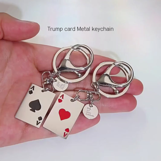 Metal Trump Card Keychain: Power at Your Fingertips