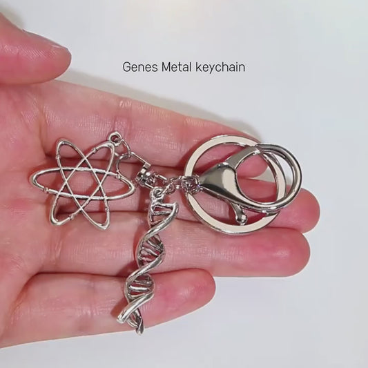 Handmade Genes Metal Keychain: For the Science Enthusiast