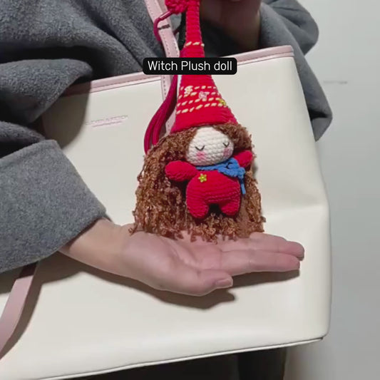 Handmade Witch Plush Doll: Magical Collection Companion