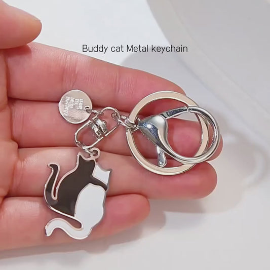 Buddy Cat Metal Keychain: Your Feline Friend on the Go!