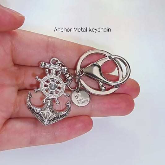 Handmade Anchor Metal Keychain: Nautical, Secure, Adventurous.