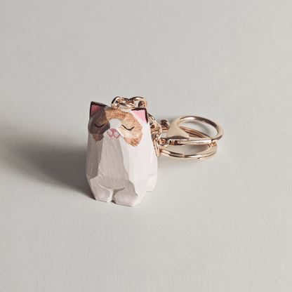 Ragdoll Cat Wooden Keychain - Handcrafted Eco-Friendly Design for Cat Lovers