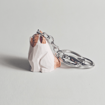 Ragdoll Cat Wooden Keychain - Handcrafted Eco-Friendly Design for Cat Lovers