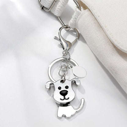 Handmade Retriever Dog Metal Keychain: Loyal Companion for Keys