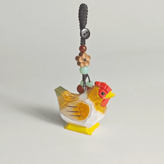 Rooster Wooden keychain - REVEALME